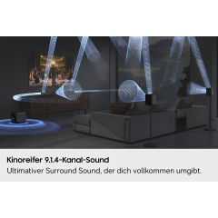 SAMSUNG HW-Q930H/EN, Soundbar mit Subwoofer & Rücklautsprecher, Titan Black