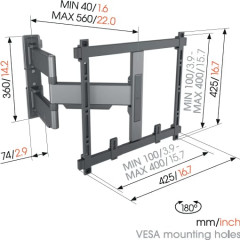 Vogel's Elite 5445 Schwarz