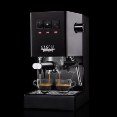 GAGGIA RI9481/14 CLASSIC E24 OP/Messingboiler Siebträgermaschine Thunder Black