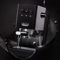 GAGGIA RI9481/14 CLASSIC E24 OP/Messingboiler Siebträgermaschine Thunder Black