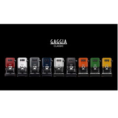 GAGGIA RI9481/14 CLASSIC E24 OP/Messingboiler Siebträgermaschine Thunder Black