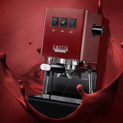 GAGGIA RI9481/12 CLASSIC E24 OP/Messingboiler Siebträgermaschine Rot