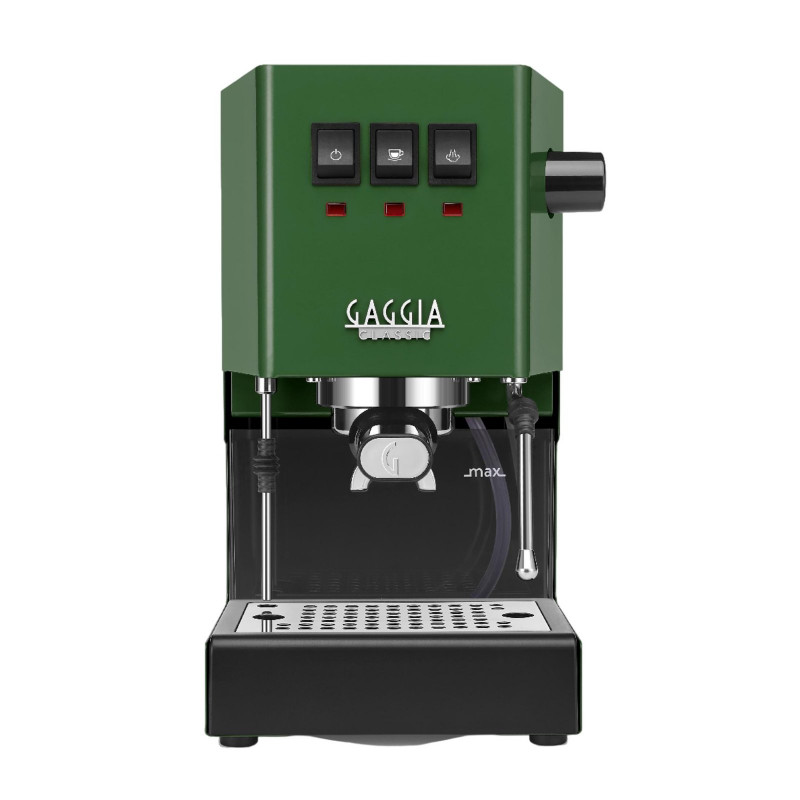 GAGGIA RI9481/17 CLASSIC E24 OP/Messingboiler Siebträgermaschine Jungle Green