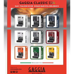 GAGGIA RI9481/18 CLASSIC E24 OP/Messingboiler Siebträgermaschine Sunshine Yellow