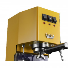 GAGGIA RI9481/18 CLASSIC E24 OP/Messingboiler Siebträgermaschine Sunshine Yellow