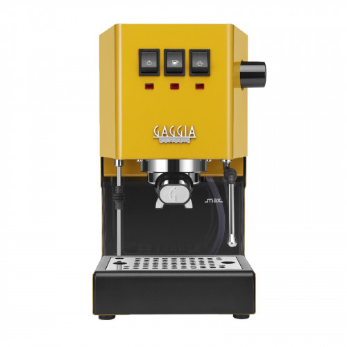GAGGIA RI9481/18 CLASSIC E24 OP/Messingboiler Siebträgermaschine Sunshine Yellow