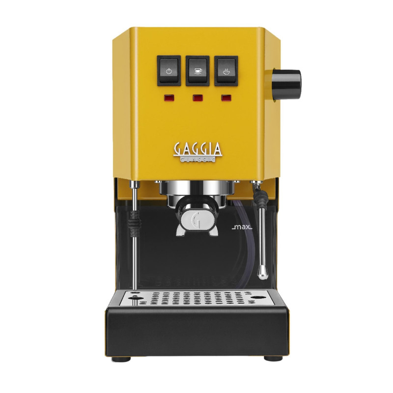 GAGGIA RI9481/18 CLASSIC E24 OP/Messingboiler Siebträgermaschine Sunshine Yellow