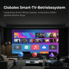 DEBUY Portable Mini HD Android WiFi 6 Beamer(Full-HD, 7500 Lumen)