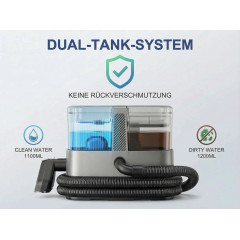 BYTELIKE 1800W 17000Pa 100°C Dampf Heißwasser Dampfreiniger
