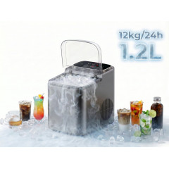 BYTELIKE 12kg/24h 95W 1,2L Selbstreinigend 6-10 Min. Eiswürfelmaschine