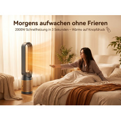 UWOT 3-in-1: Heizen, Kühlen & Luftreinigen Standventilator Gold
