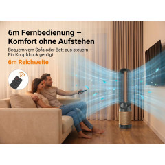 UWOT 3-in-1: Heizen, Kühlen & Luftreinigen Standventilator Gold