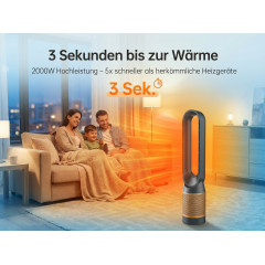 UWOT 3-in-1: Heizen, Kühlen & Luftreinigen Standventilator Gold