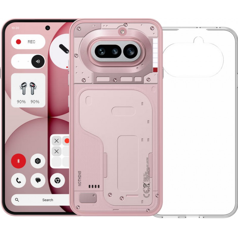 Nothing Phone (4a) 256GB Rosa 5G + BlueBuilt Backcover Transparent